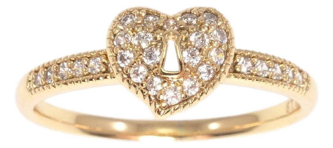 

Кольцо Xuping Позолота 18K "Сердечко с замочной скважиной" р.19.5