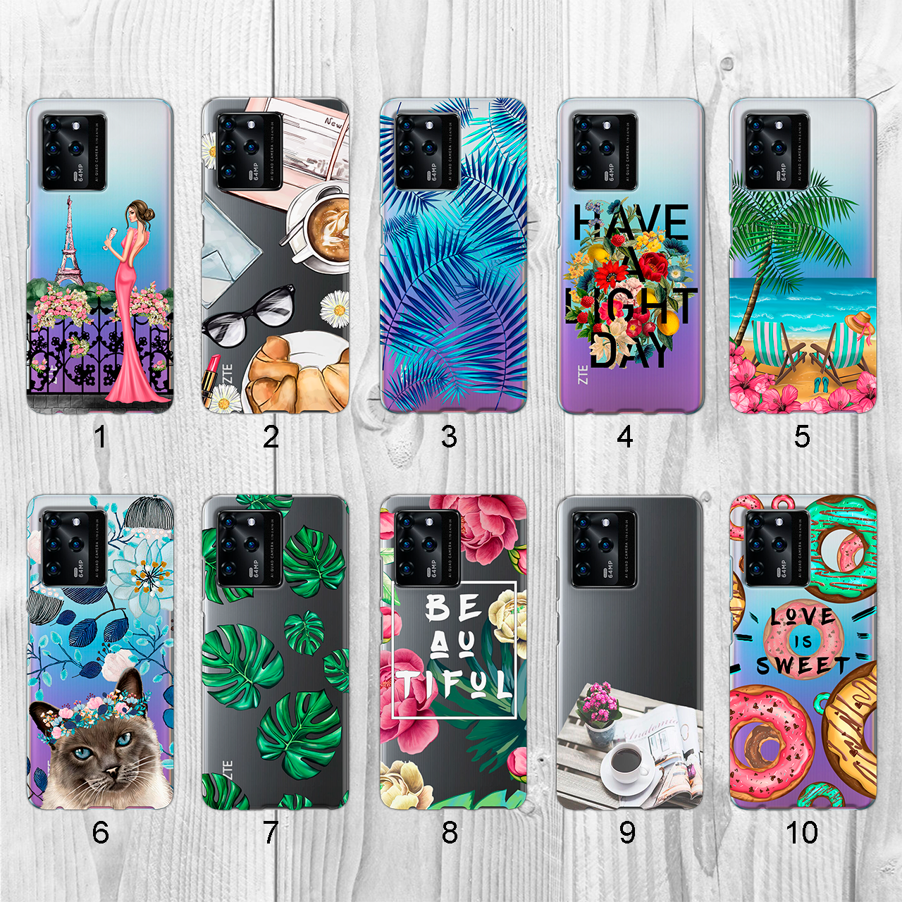 

Силиконовый чехол с рисунком для ZTE Blade V30 (new collection)