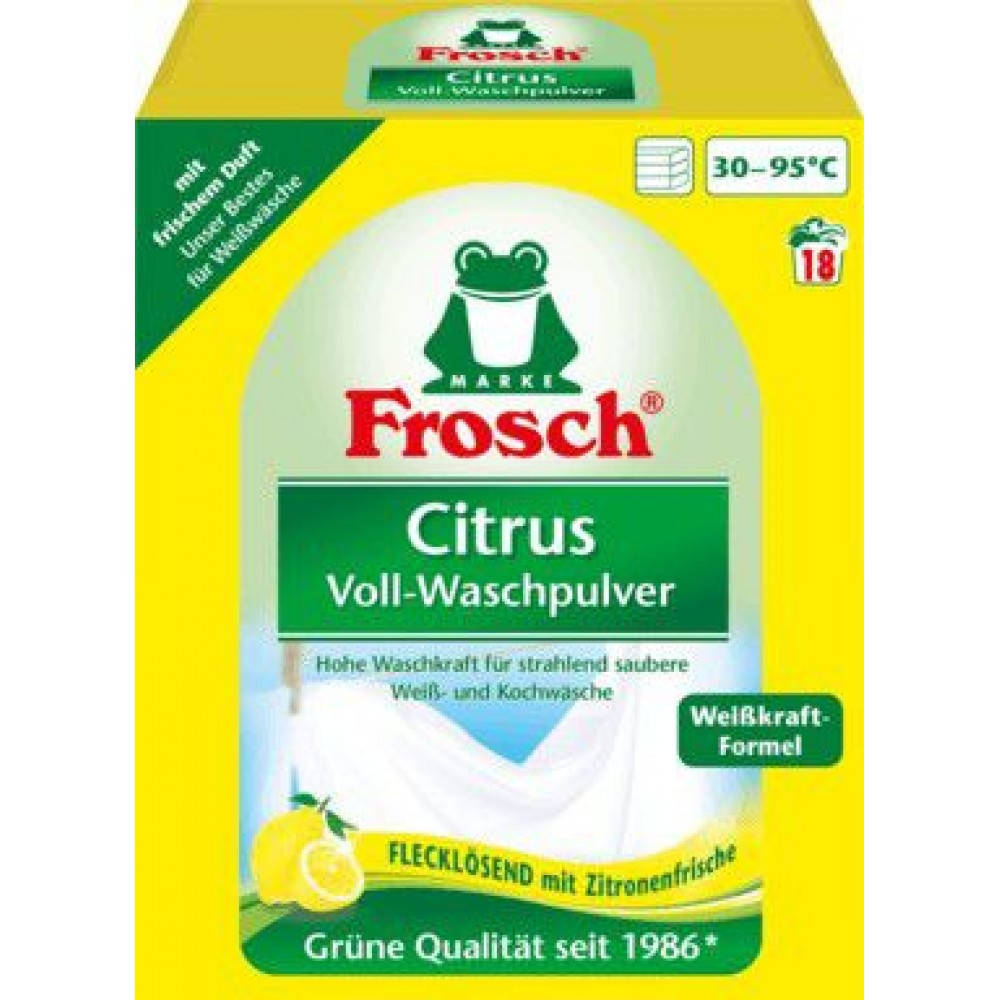 

СТИРАЛЬНЫЙ ПОРОШОК ЦИТРУС FROSCH, 1,35 КГ. (ГЕРМАНИЯ)