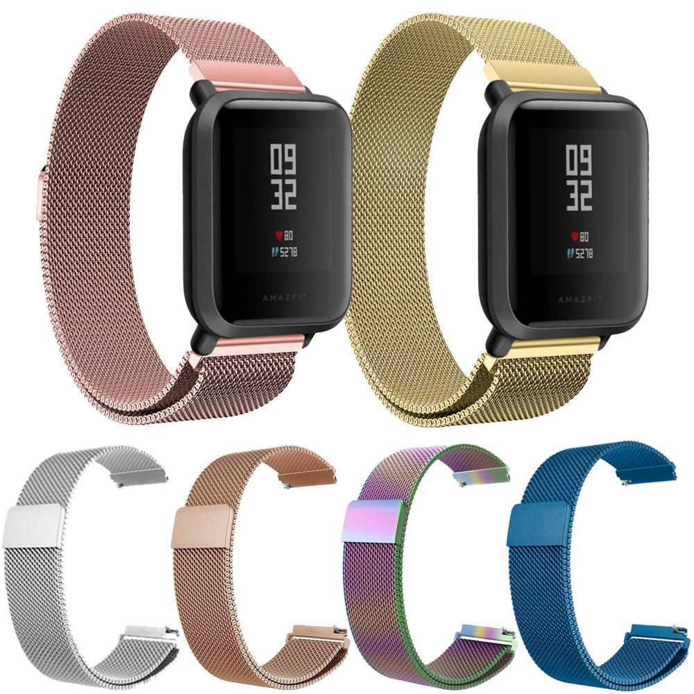 

Ремешок для Amazfit Bip / Bip U / Bip U Pro / Bip S металлический миланская петля
