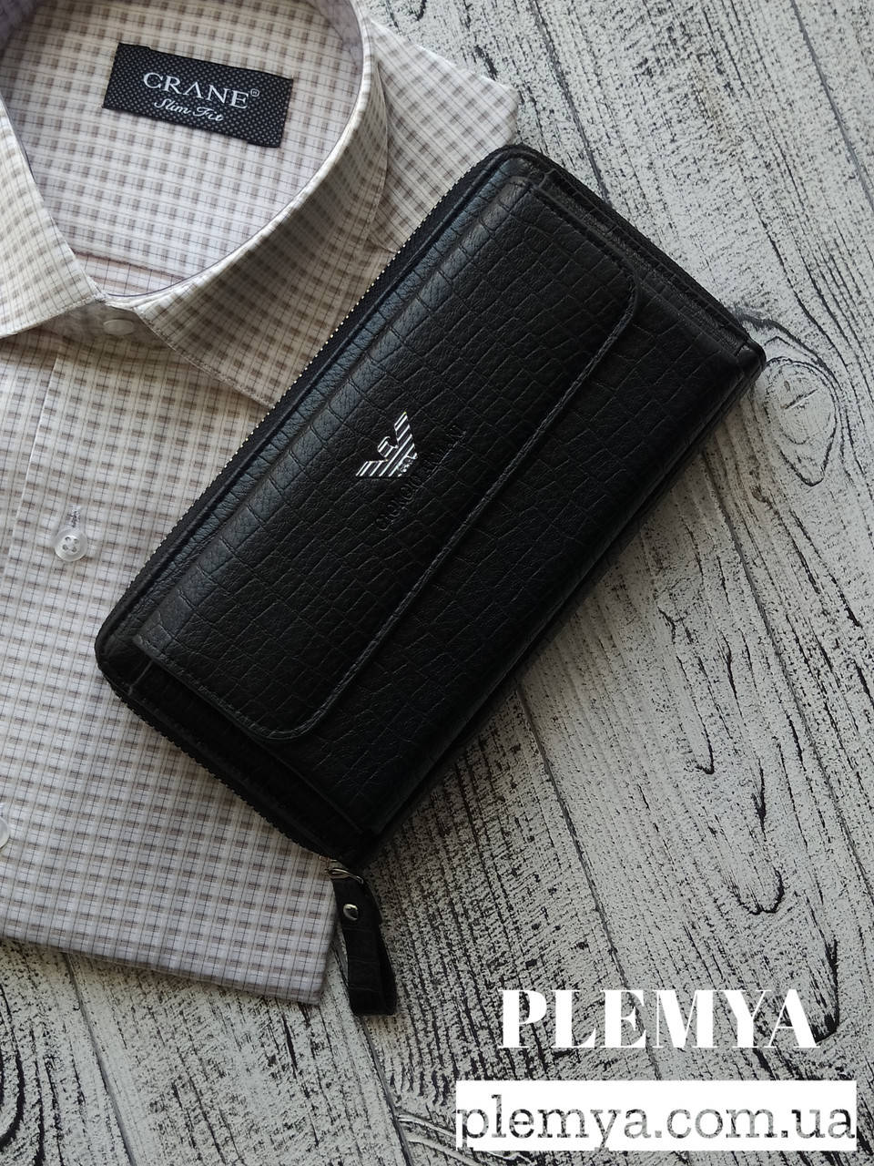 

Кошельки мужские armani / кошелек армани / Черный мужской портмоне Armani / Брендовое портмоне