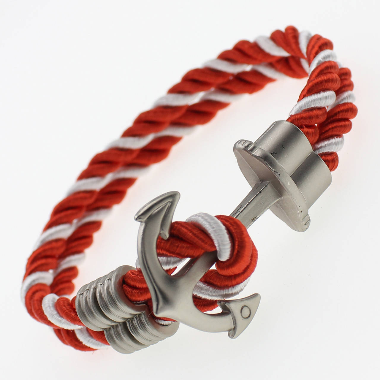 

Мужской плетеный браслет с элементом Stainless Steel в виде якоря L-23 см