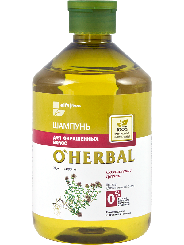 

Шампунь для окрашенных волос O'HERBAL 500мл