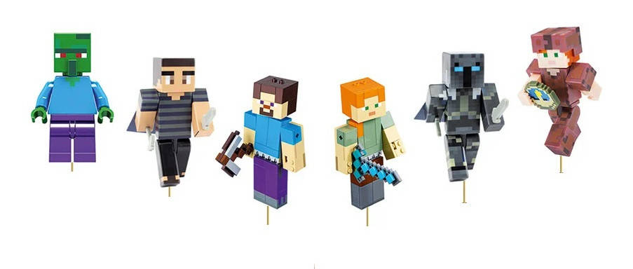 

Топперы фигурные для капкейков Майнкрафт 6 шт