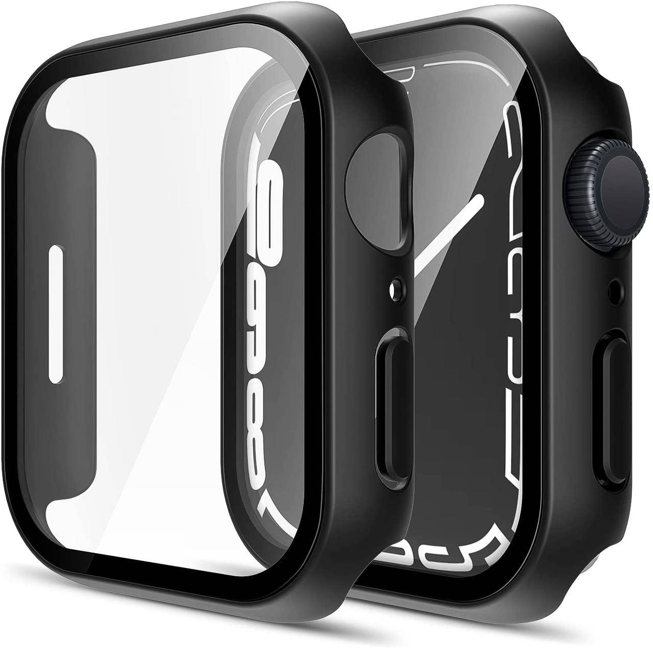 

Чехол с защитным стеклом STR для Apple Watch 45 mm (Series 7) - Black