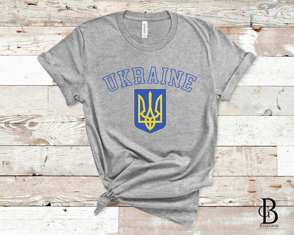 

Мужская и женская Патриотическая футболка с принтом Ukraine, Герб Украины