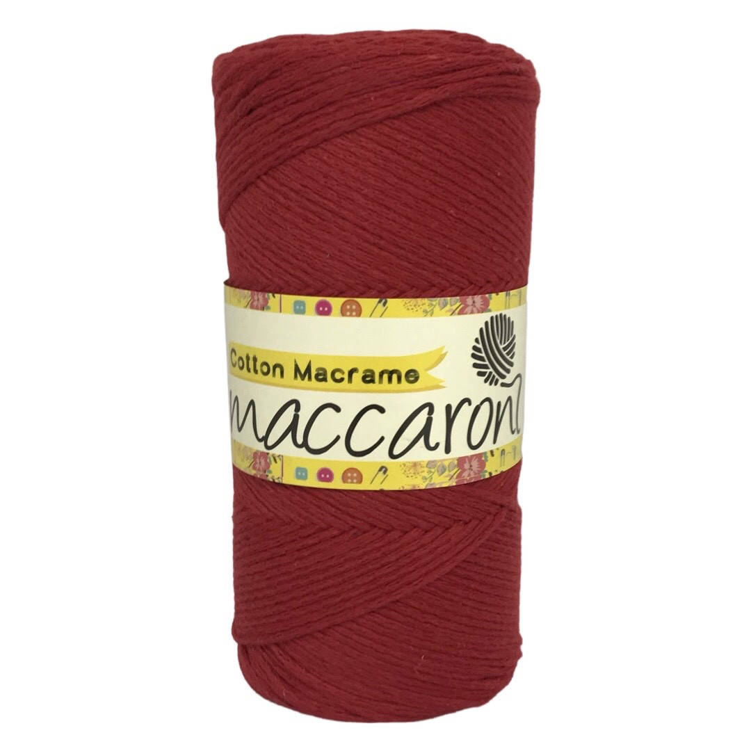 

Эко хлопковый шнур Cotton Macrame Maccaroni 2,5 мм, красный