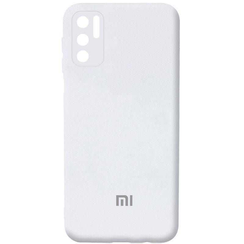 

Чехол силиконовый белый с защитой камеры для Xiaomi Redmi Note 10 5G / Poco M3 Pro / Поко м3 про