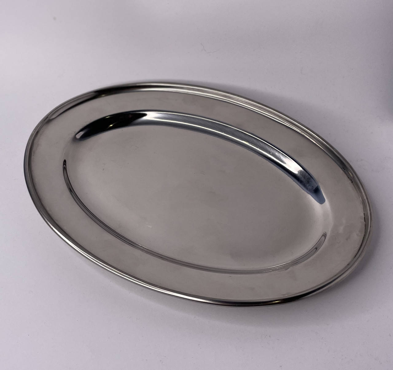 

Поднос овальный из нержавейки | 25см*18см, Серый