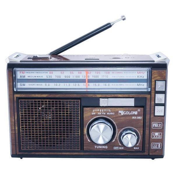 

Радиоприемник портативный Golon RX-382 MP3 USB, коричневый