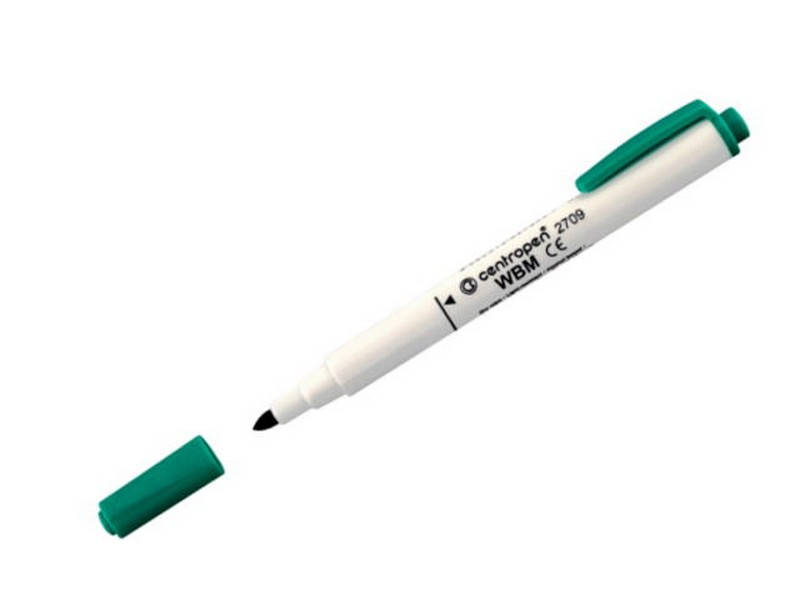 

Маркер для дошки Centropen Board 2709 1-2 мм круглий зелений (10шт/уп), Зелёный