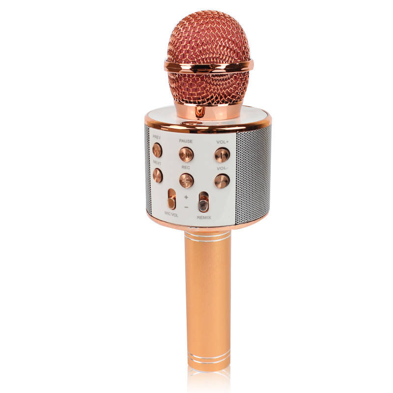 

Микрофон караоке Bluetooth WS-858 rose gold розовый 141117