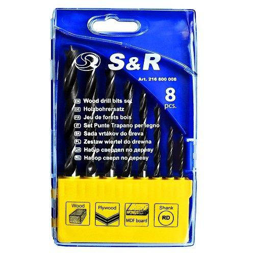 

Набор сверл по дереву S&R 8 шт.