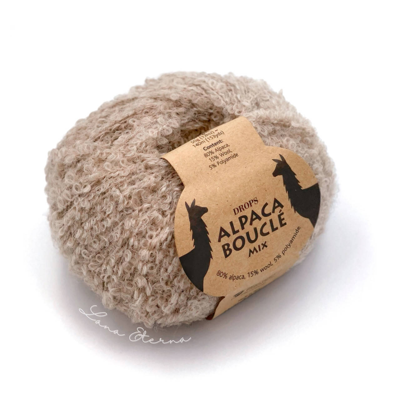 

Пряжа Drops Alpaca Boucle 2020 Светло-бежевый