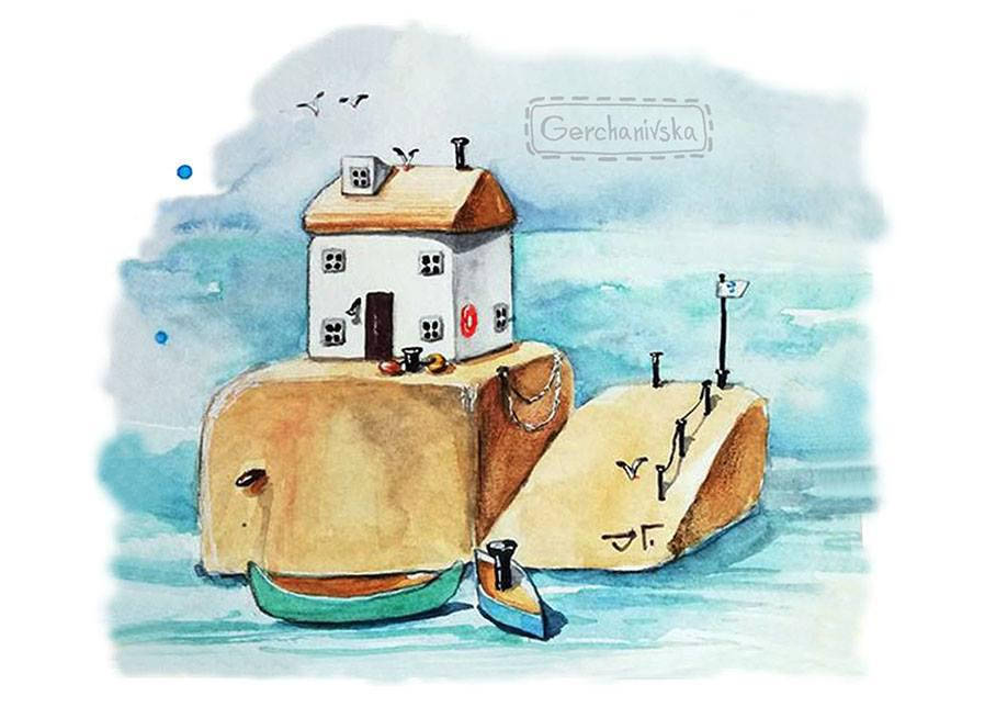 

Открытка "Белая хатка"