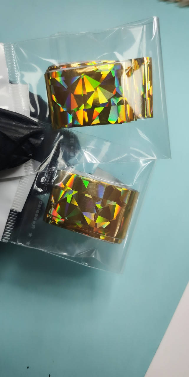 

Фольга для литья, Золото голограмма,узкая,100 см