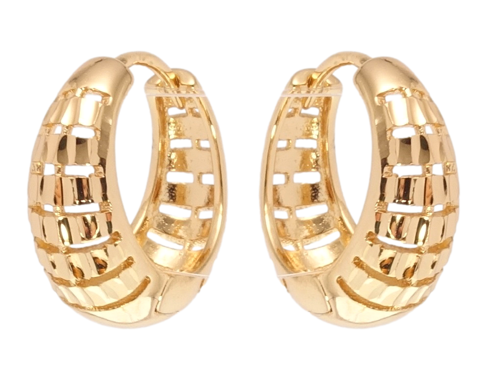 

Серьги Xuping Позолота 18K колечки "Декоративный резной орнамент"