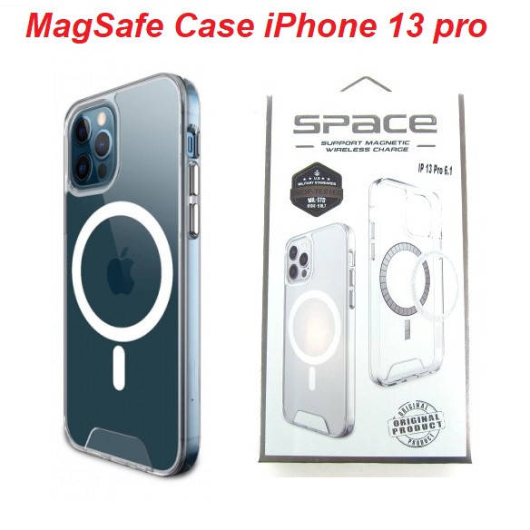 

Iphone 13 Pro Прозрачный чехол Space MagSafe (TPU+PC)