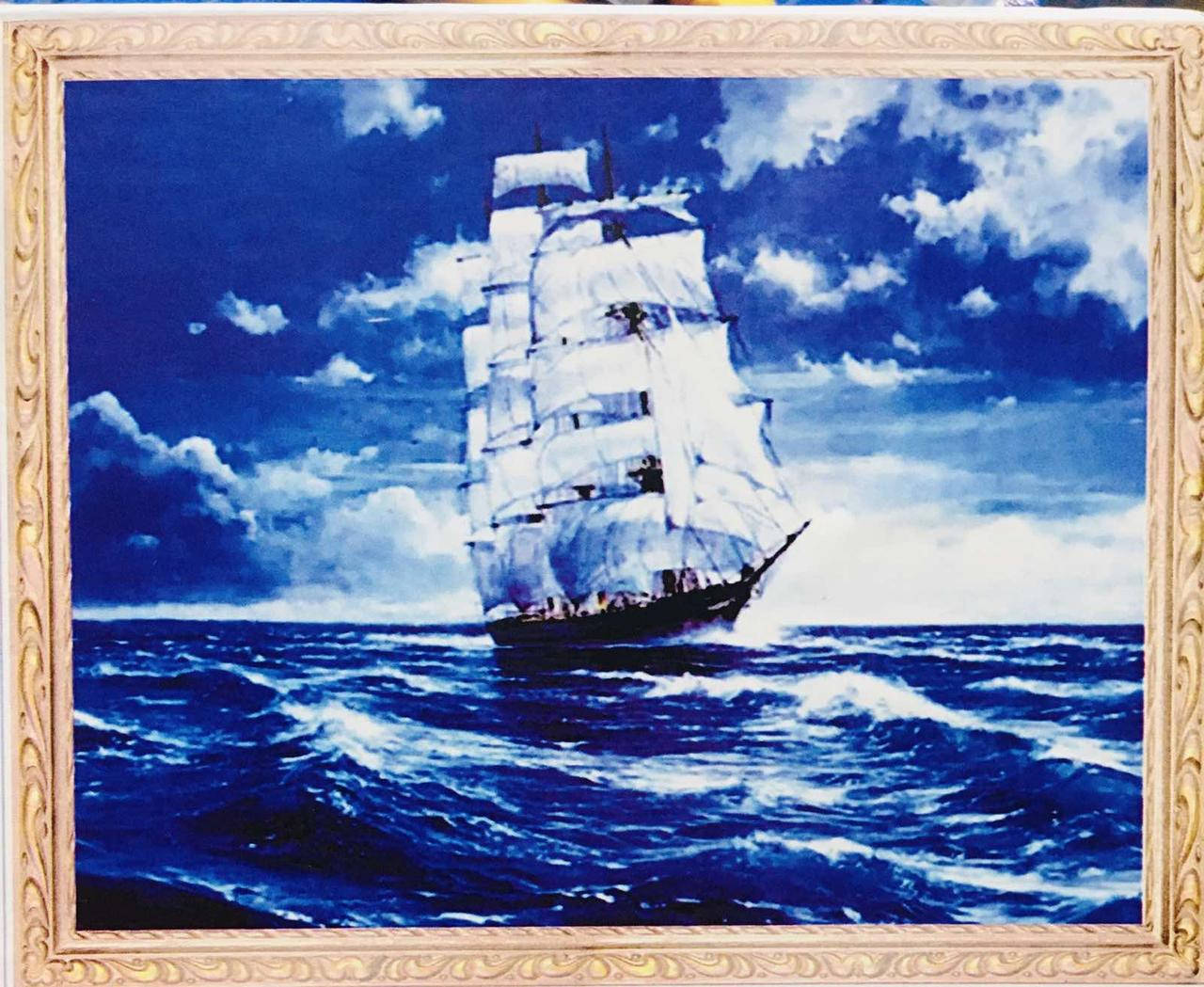 

50*40см Корабль с белыми парусами, алмазная живопись, полная выкладка