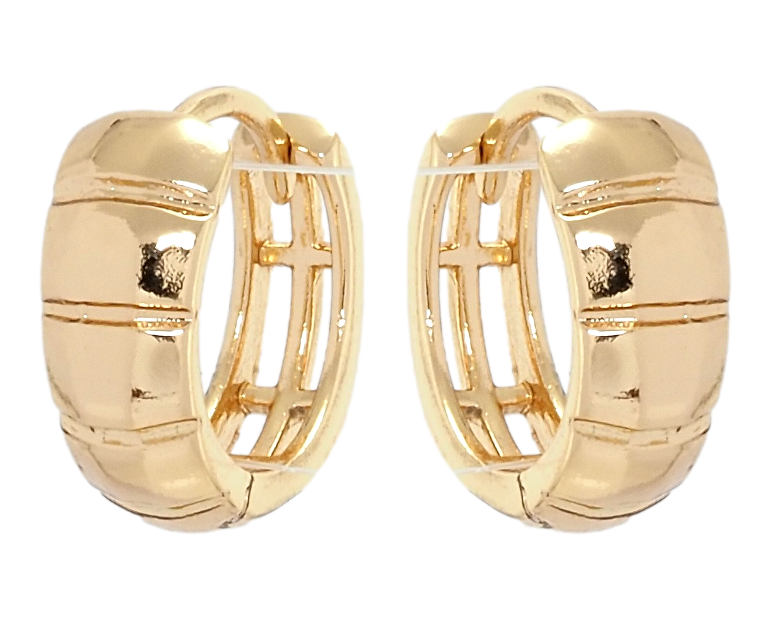 

Серьги Xuping Позолота 18K колечки "Полосатый орнамент"