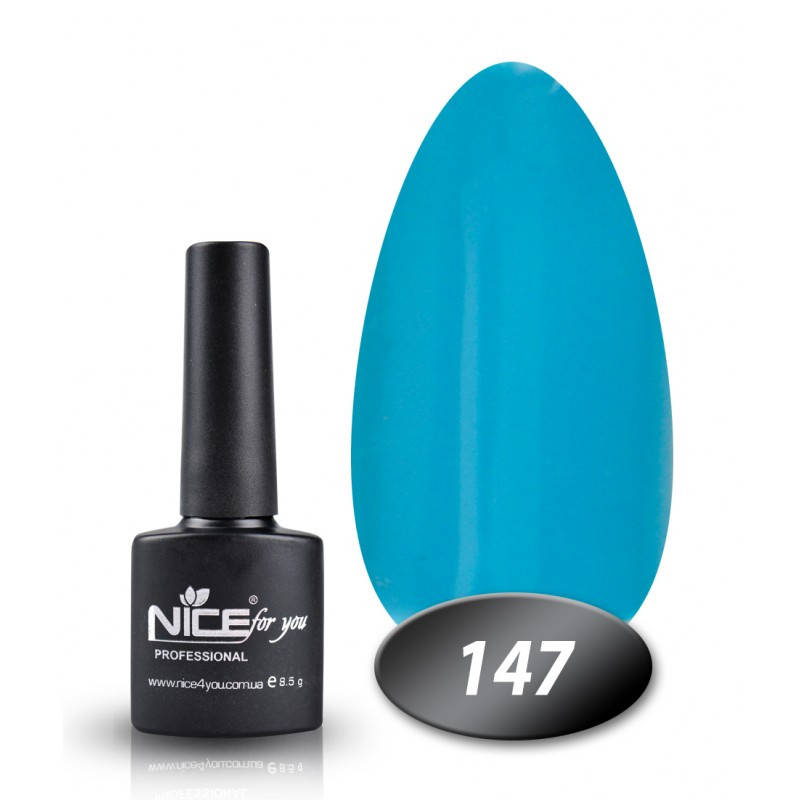 

Гель лак Nice for you 147 бирюзово-синий 8,5 мл
