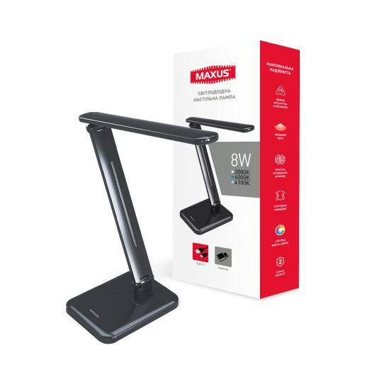 

Лампа настольная MAXUS DL 8W 3CCT BL S