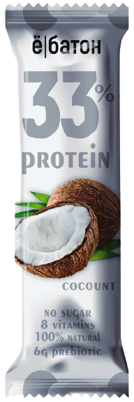 

Протеиновый батончик ё|Батон 33 % Protein Кокос (45 грамм)