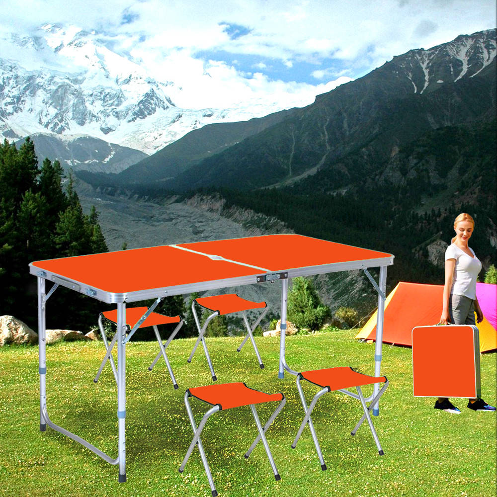 

Стол для пикника усиленный складной с 4 стульями набор для пикника, кемпинга, рыбалки Sun Rise BLM