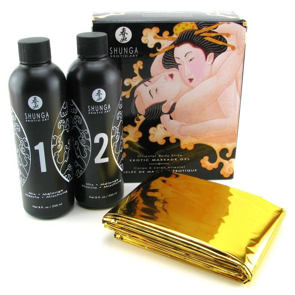 

Набор массажных гелей Shunga Oriental Body-To-Body - Melon Mango (2 x 225 мл)