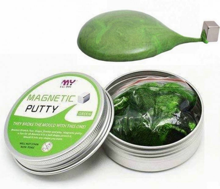 

Умный магнитный пластилин Magnetic Putty / Жвачка для рук, Зелёный