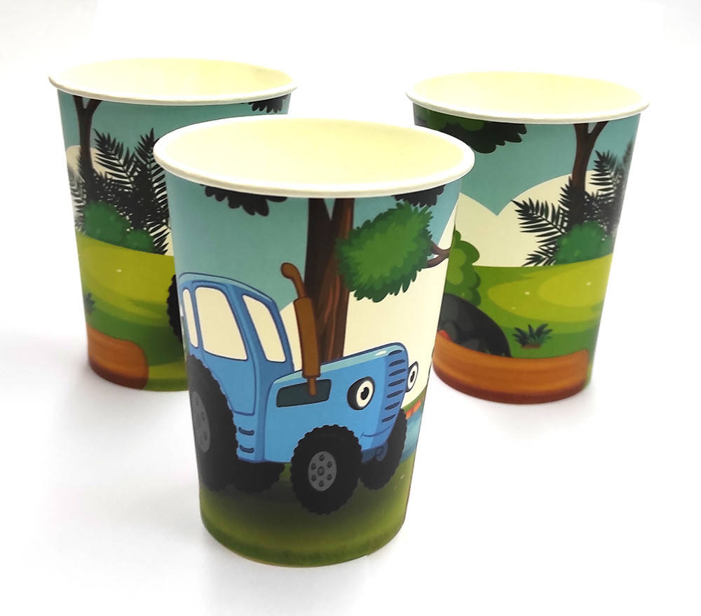 

Набор стаканчиков "Синий трактор" 10 штук, Разные цвета