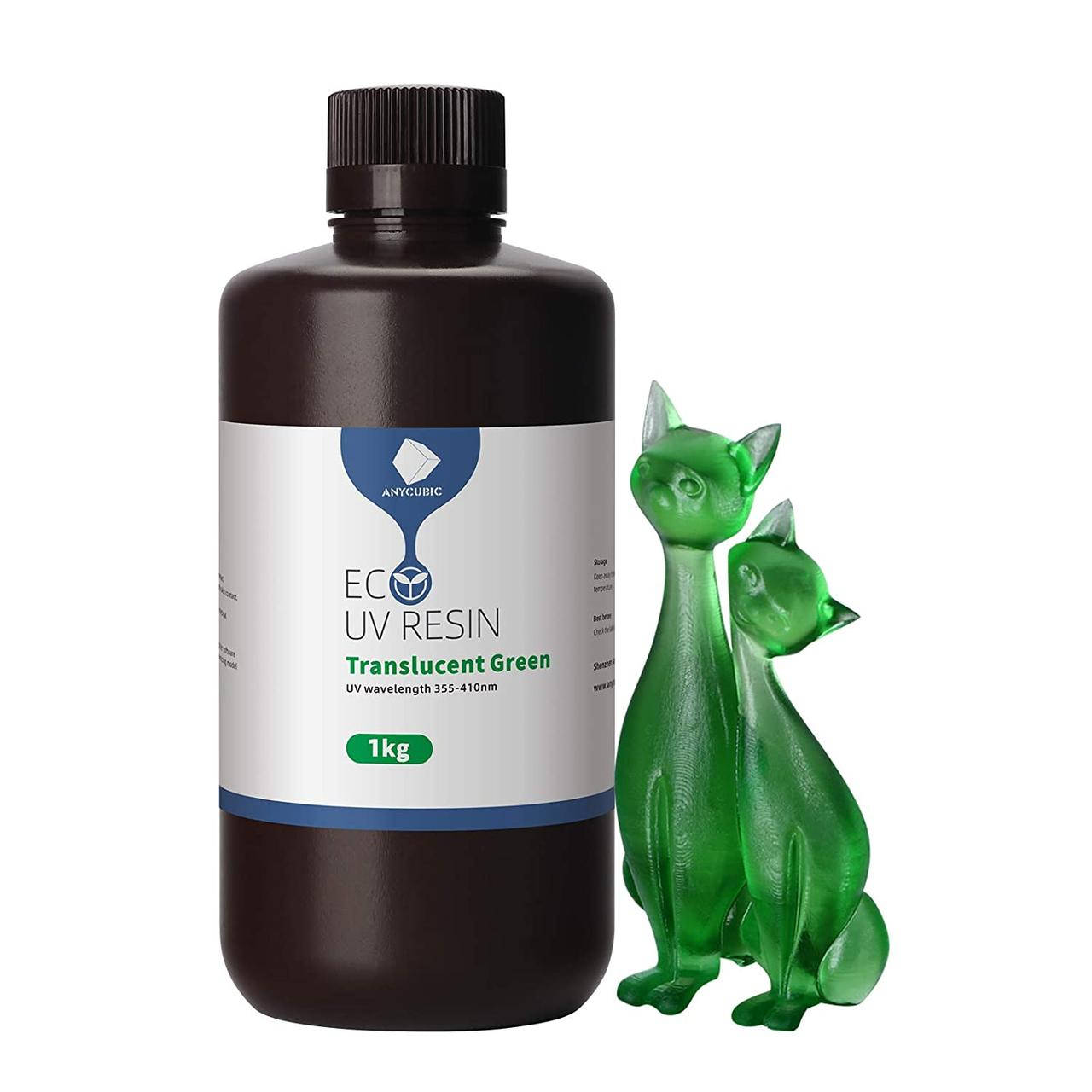 

Фотополимерная смола Anycubic Eco 1.25, зеленый полупрозрачный