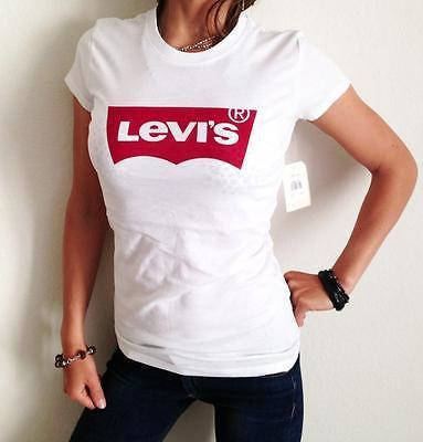 

Футболка женская "Levis" левис белая с красным L, Белый