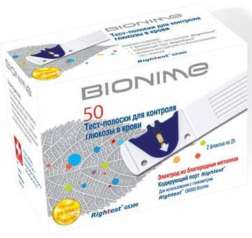

Тест-полоски Bionime Rightest GS300 50 шт