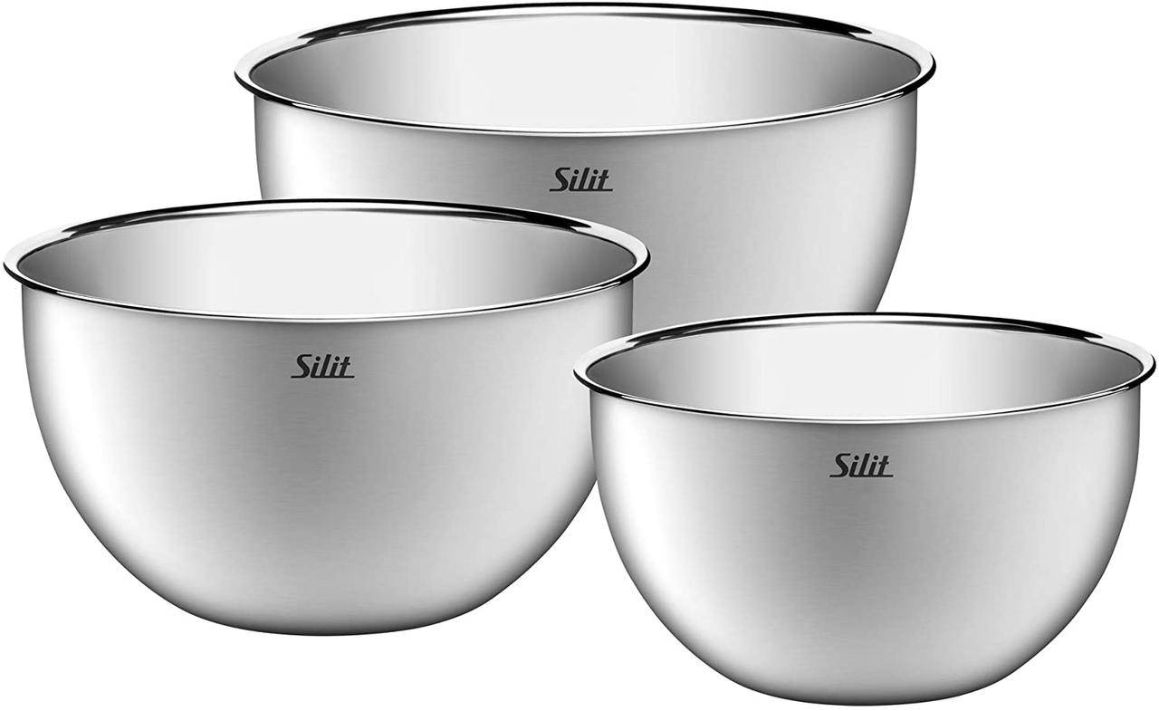 

Набор кухонных мисок Silit (от WMF) из 3 предметов нержавеющая сталь 21.4230.1356