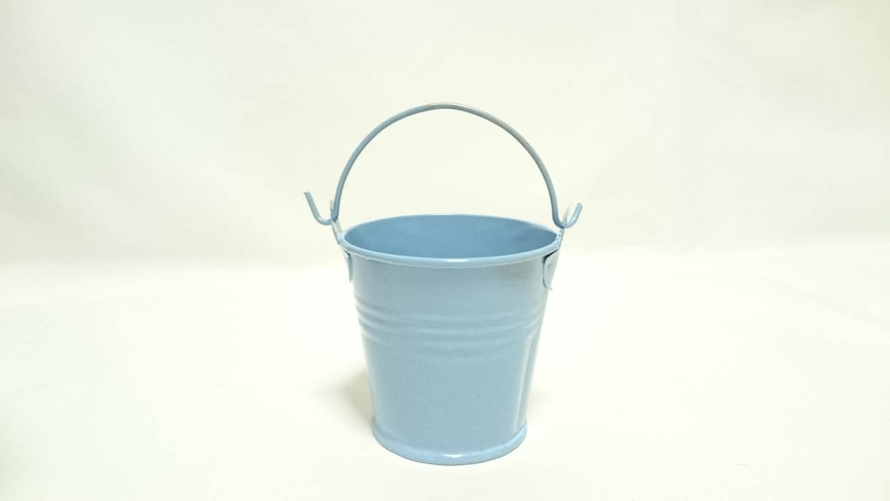 

Декоративное ведерко голубое 5,5х5,3х4 металл, Голубой