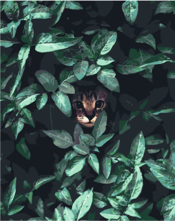 

Картина по номерам Origami Скрытный кот LW 3046 40*50 производство Украина