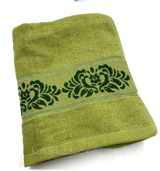 

Полотенца махровое «Ажурное» 70х140см, Салатовый
