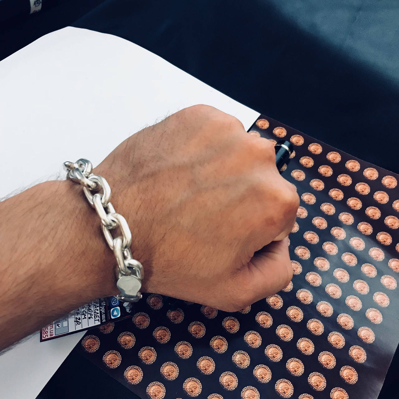 

Серебряный браслет 925 пробы . ЯКОРЬ 68 грамм