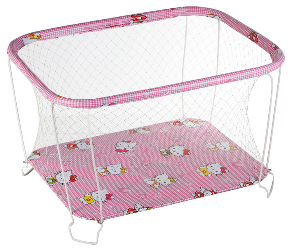 

Манеж Qvatro Classic-01 крупная сетка розовый (hello kitty)
