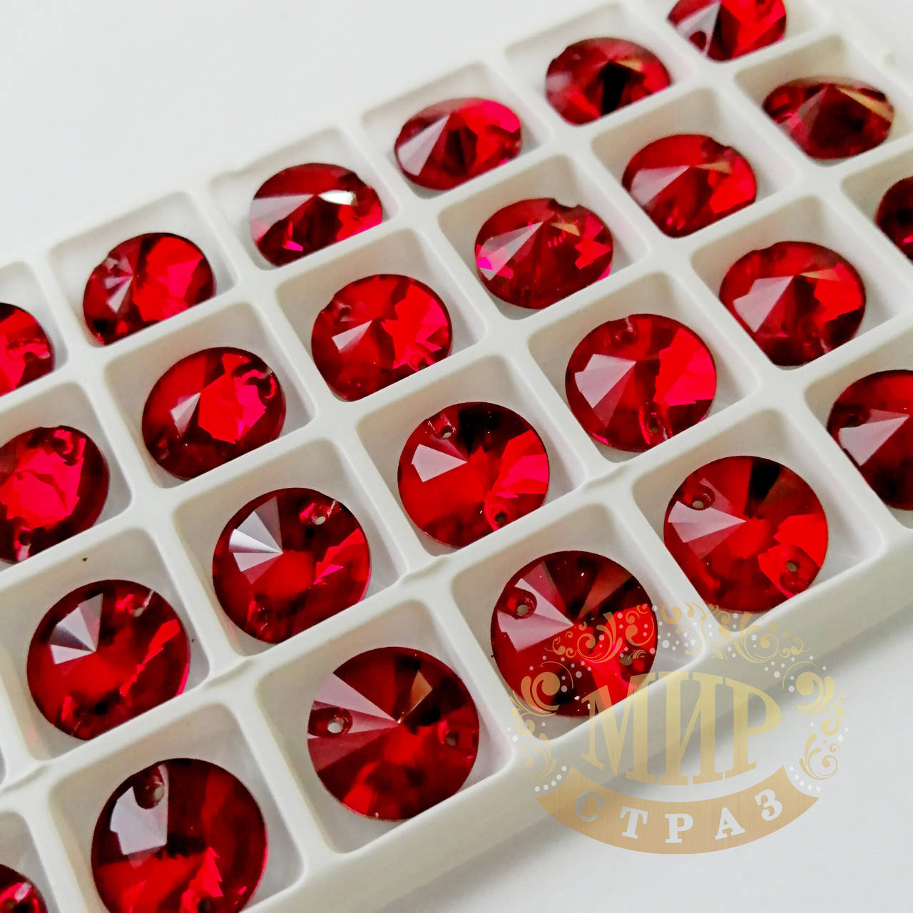 

Пришивные стразы Lux 14мм, форма Риволи, цвет Siam, 1шт