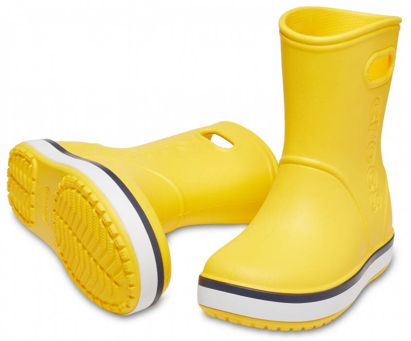 

Детские дождевики (резиновые сапоги) Crocs Crocband™ Rain Boot, оригинал (205827) 32, Желтый