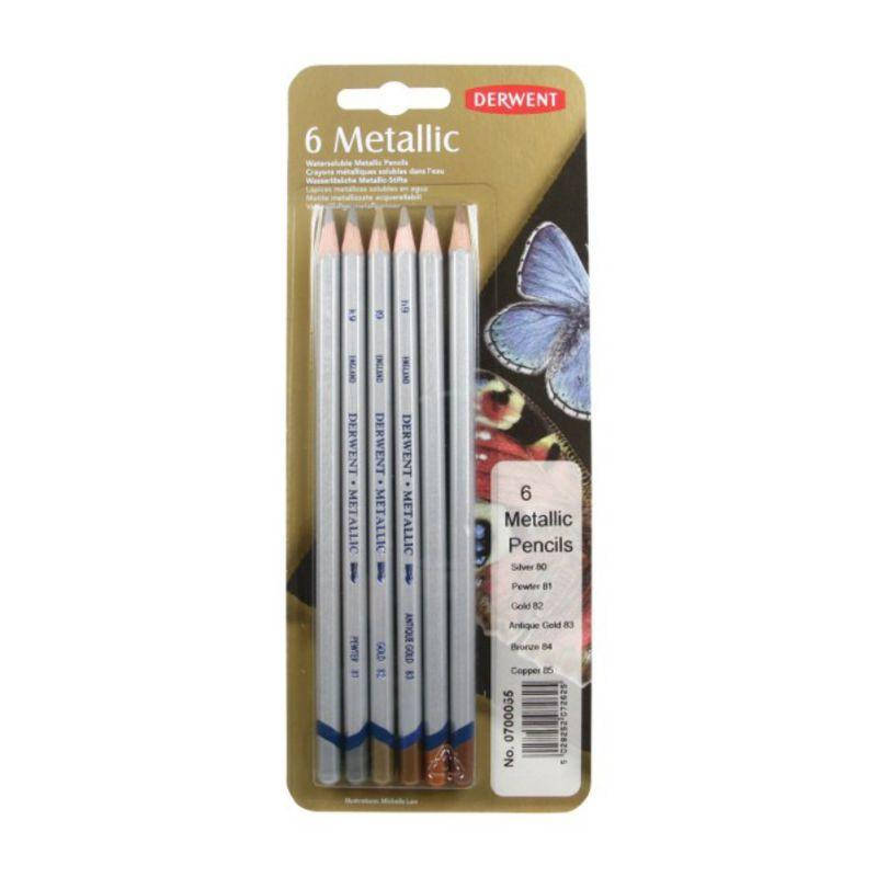 

Набор цветных карандашей Traditional Metallic в блистере, 6 цветов, Derwent