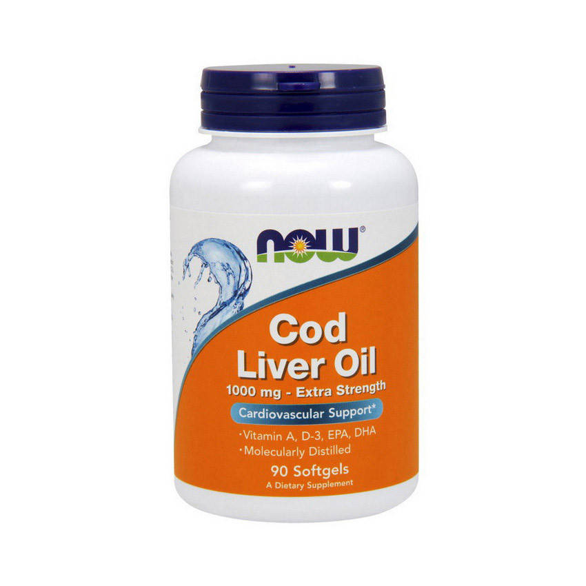 

Масло печени трески Now Foods Cod Liver Oil 1000 mg (90 softgels)