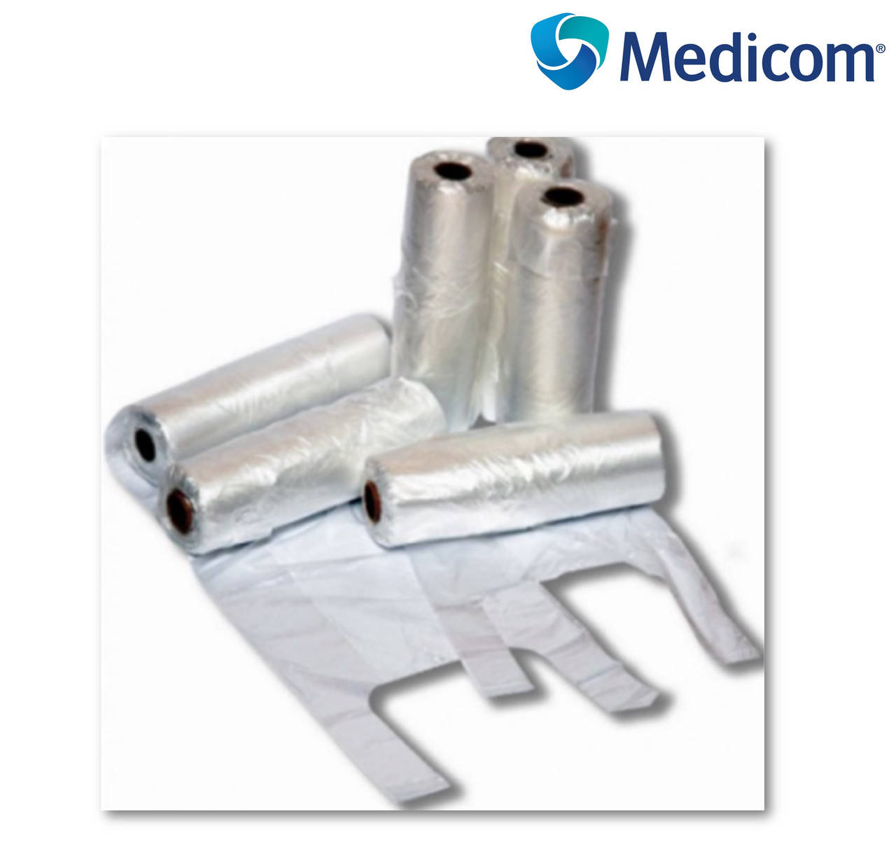 

Пакети поліетиленові у рулоні 24+5+5*37см, рулон/400шт MEDICOM
