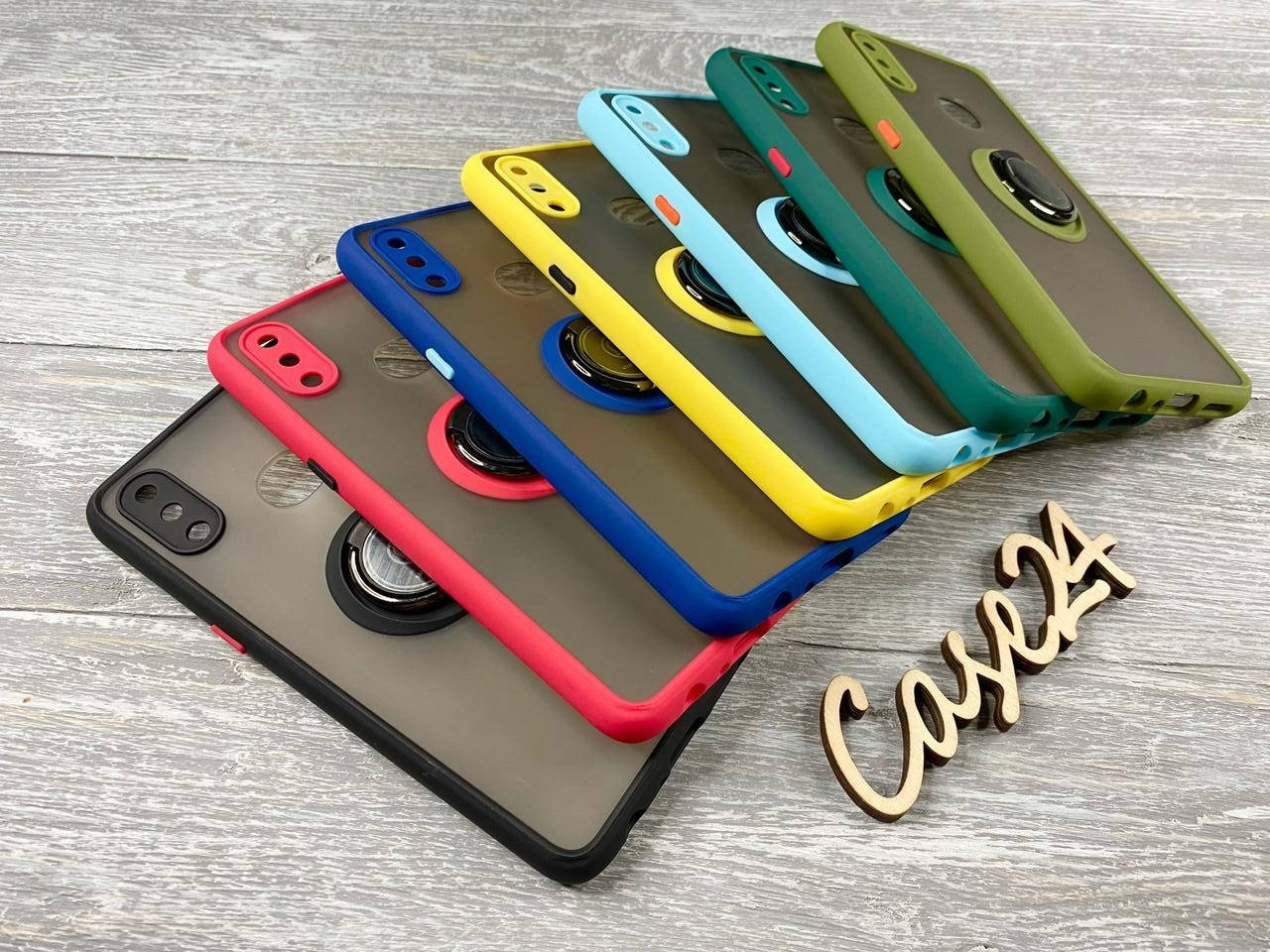 

TPU чехол накладка Matte Ring Magnit для Samsung Galaxy A10s (7 цветов), Разные цвета