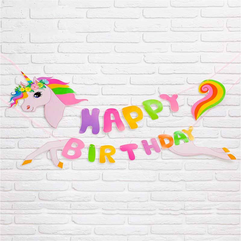 

Гирлянда Happy Birthday Эдинорог большая 656326