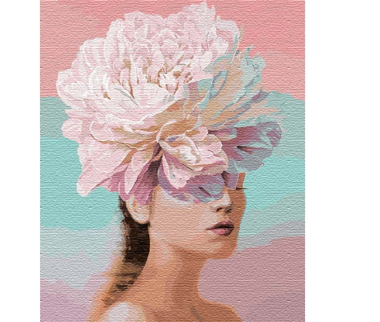 

Набір для розпису по номерах. "Квіткові думки (big)" 50*65см