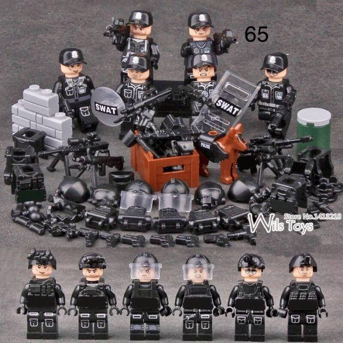 

Мини-фигурки SWAT спецназ военнослужащие солдаты лего Lego BrickArms