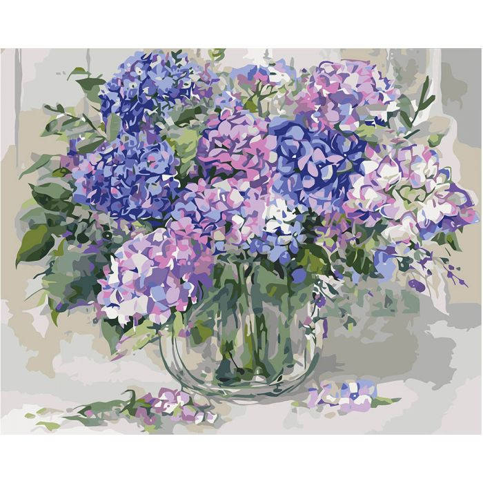 

Картина по номерам Шикарная гортензия 2 KHO2938 40х50 см